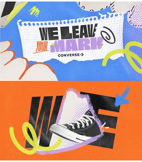 We Leave Your Mark ✭ Converse :: Behance Brand Campaign Design, Gen Z Presentation Design, Editorial Graphics, Streetwear Branding, Shoes Advertisement, Leave Your Mark, More Is More, Church Graphic Design, Brand Concept