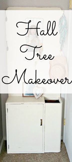 A 1940's hall tree gets a fresh makeover. Hall Tree Makeover, Hall Tree Decorating Ideas, Painted Hall Tree, Tree Decorating Ideas, Tree Decorating, Hall Tree, Grandmas House, Trash To Treasure, Vintage Cottage