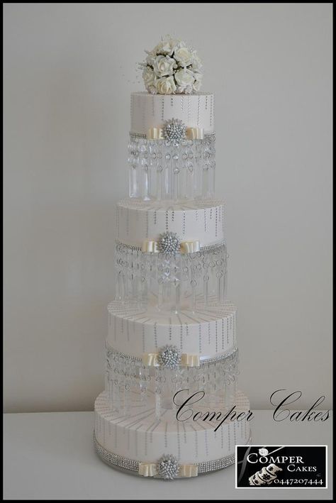 Tall Wedding Cake, Wedding Cake Sizes, Tall Wedding Cakes, Crystal Cake Stand, Crystal Stand, Crystal Cake, Cake Sizes, Fall Wedding Cakes, Stand Design