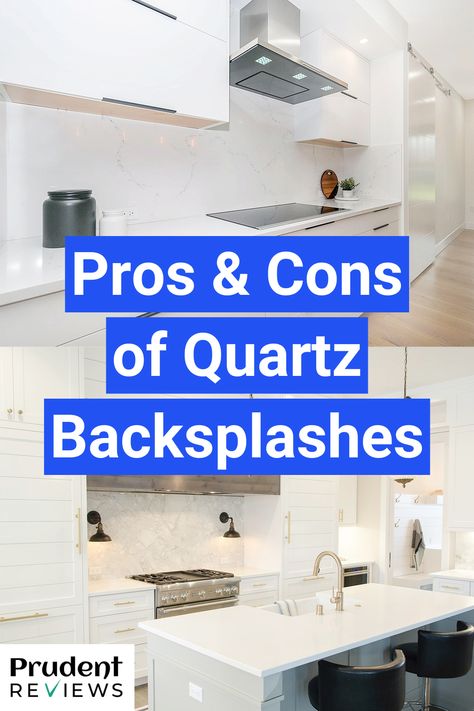 15 Pros & Cons of Quartz Backsplashes: Are They Worth It? Kitchen Backsplash Same As Countertop, Best Quartz For White Cabinets, Kitchen Quartz Backsplash, Quartz Backsplash Kitchen, Quarts Counter Tops Kitchen, Kitchen Top Quartz, Kitchen Quartz Counters, Quartz Kitchen Countertops White, Quartz Countertops And Backsplash