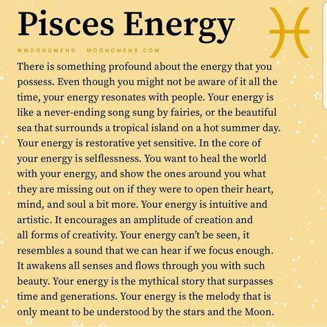 Omens Signs, Pisces Journal, Pisces Energy, Moon Omens, Virgo And Pisces, Pisces Personality, All About Pisces, Pisces Fish, Pisces Traits