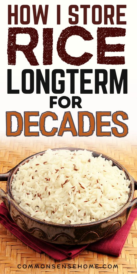 Storing Grains Food Storage, Long Term Rice Storage, How To Store Flour Long Term Food Storage, How To Store Rice Long Term, Milling Grains, Survival Crafts, Food Conservation, Pioneer Skills, Diy Food Storage