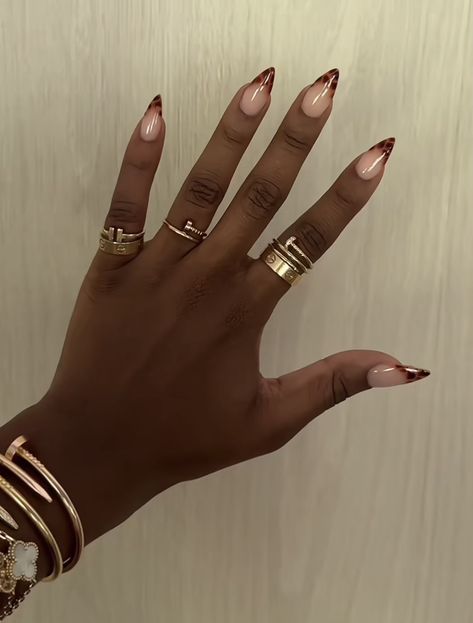 Acrylic Nails For Black Women Dark Skin, Nails On Dark Hands, Black Woman Nails Dark Skin, Simple Gel X Nails Design, Oval Nails Fall, Nails On Dark Skin Hands, Classy Pink Nails, Gel X Almond, Hand Tips