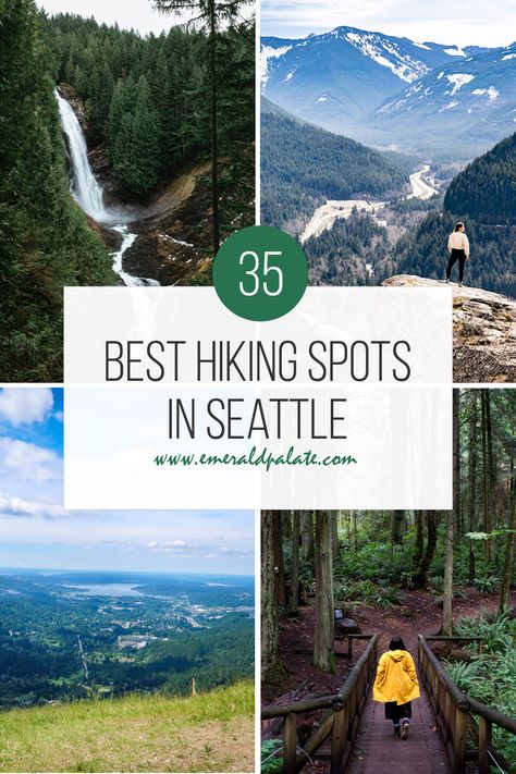 four different hikes in Seattle, some of the best in Washington Seattle Hikes, West Coast Travel, Nature Connection, Pacific Northwest Travel, Seattle Travel, Usa Destinations, Wa State, Camping Destinations, Hiking Spots