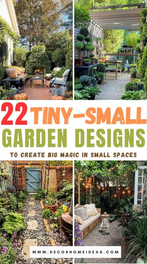 Discover big magic in small spaces with our collection of 22 tiny garden treasures. Explore creative and enchanting ideas that prove even the tiniest gardens can hold vast beauty and charm. Small Magical Garden Ideas, Pocket Garden Ideas, Sunken Garden Ideas, Small Garden Layout, Small Garden Design Ideas, Tiny Garden Ideas, Small Outdoor Patios, Townhouse Garden, Pocket Garden