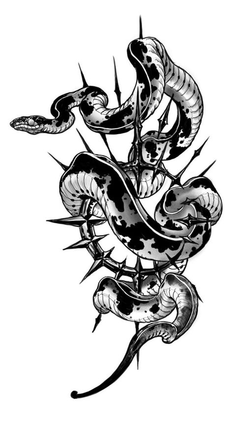 Homemade Tattoos, Cobra Tattoo, Tier Tattoo, New Tattoo Designs, Snake Tattoo Design, Snake Art, Tattoo Portfolio, Tattoo Illustration, Custom Tattoo Design