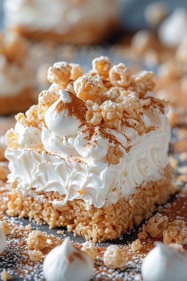 Rice Krispie Cheesecake is a fun, no-bake dessert with a crunchy base and creamy filling. Perfect for any occasion! Try it now! Rice Krispie Cheesecake Recipe, Strawberry Shortcake Cheesecake, Flavored Marshmallows, Crispy Rice, Rice Krispy, Unique Desserts, Springform Pan, Chocolate Drizzle, Rice Krispie