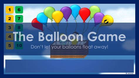 The Balloon Game - Featured Image Corporate Training Ideas, Work Team Building Activities, Music Class Games, Powerpoint Game Templates, Tv Quiz, Teaching Computers, Balloon Games, Powerpoint Tutorial, Interactive Powerpoint