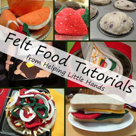 Felt Food Ideas, Pizza Spaghetti, Felt Food Patterns, Food Tutorials, Sensory Dough, Felt Play Food, Pretend Food, Food Patterns, Toy Food