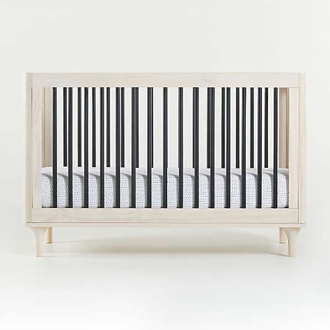 Baby Bassinets & Cribs: Nursery Furniture | Crate and Barrel Black And Wood Crib, Crate And Barrel Crib, Lolly Crib, Babyletto Lolly, Modern Baby Cribs, Modern Nurseries, Wood Crib, Baby Cribs Convertible, Simple Nursery