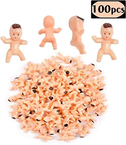 Amazon.com: baby shower Plastic Baby Crafts, Tiny Plastic Babies, Game Party Decorations, King Cake Baby, Baby Shower Party Favor, Cube Games, Plastic Babies, Game Party, King Cake