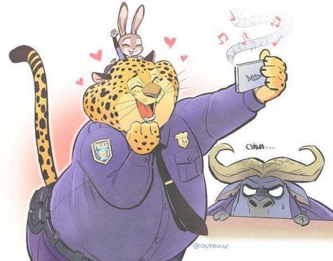 Bogo X Clawhauser, Zootopia Selfie, Zootopia Chief Bogo, Chief Bogo, Zootopia Characters, Zootopia Fanart, Zootopia Comic, Zootopia Art, Disney Zootopia