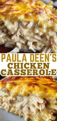 Delicious Paula Deen’s Chicken Casserole Recipe for Quick Family Dinners – The Yummy Journey: Easy Dinner Recipes and Dessert Ideas Easy Supper Crockpot Recipes, Paula Deens Amazing Chicken Casserole, Alpine Chicken Casserole, New Supper Ideas Families, Easy Cheesy Chicken Casserole, Chicken Ole Casserole, Cheez It Chicken Casserole, Quick Family Meals Dinner Tonight, Homemade Chicken Casserole