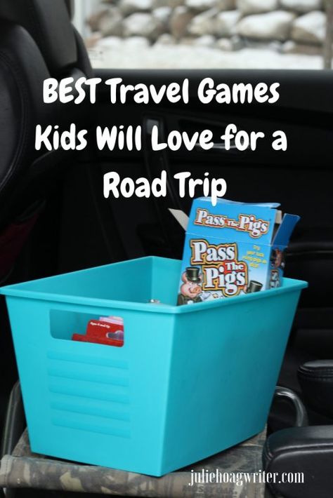 Best Travel Games Kids Will Love for a Road Trip Family travel tips. Mom hack for family travel and boredom busters when traveling across country for a family road trip vacation. Family trip tips for traveling in the car with kids for US Travel. Family fun in the car. Road Trip Family, Kids Travel Games, Best Cars For Teens, Trip Hacks, Car For Teens, Family Road Trip, Road Trip Games, Games Kids, Trip Essentials