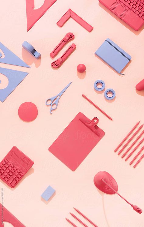 Red Office Supplies, Stationary Wallpaper, Stationary Photography, Stationary Background, Stationery Photography, Website Photoshoot, Cool Office Supplies, Flatlay Ideas, Colorful Stationery