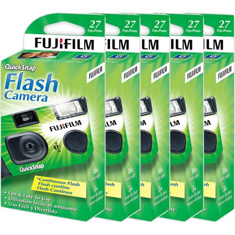 Fujifilm QuickSnap 400 Speed Single Use Disposable Camera with Flash, 5 Pack Fujifilm Quicksnap, Disposable Film Camera, Flash Memory Cards, Fuji Camera, Fujifilm Camera, Camera Batteries, Camera Film, Vlogging Camera, Disposable Camera