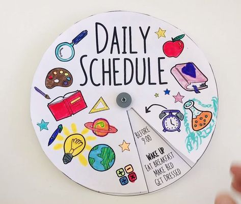 Spinning Daily Schedule Daily Schedule For Kids, Daily Routine Chart For Kids, Daily Routine Kids, Daily Schedule Kids, Kids Routine Chart, Daily Routine Chart, Daily Routine Schedule, Daily Schedule Template, Kids Schedule