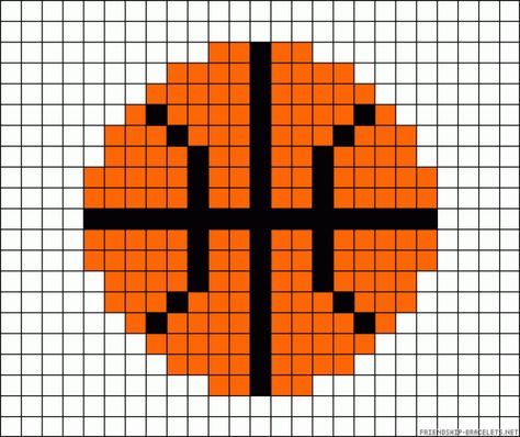 Basketball perler bead pattern #basketball #basketball #ideas Grille Pixel Art, Pixel Art Minecraft, Modele Pixel Art, Easy Pixel Art, Art Perle, Perler Bead Templates, Pixel Drawing, Pixel Art Grid, Diy Perler Beads