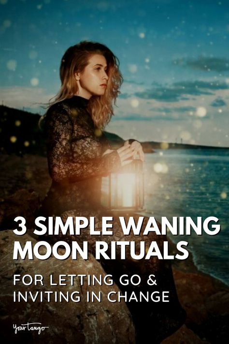 3 Simple Waning Moon Rituals For Letting Go & Inviting In Change | Patricia Bonnard | YourTango #spirituality #moon #ritual Wanning Gibbous Moon Ritual, Waning Crescent Moon Ritual, Waning Moon Ritual, Letting Go Ritual, Waning Moon, Moon Magick, Let Go Of The Past, Moon Rituals, Moon Ritual