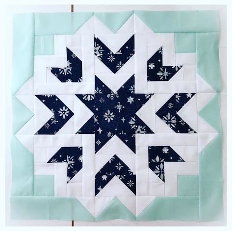 Woodberry Way: First Snow Quilt Along Week 4 Free Snowflake Quilt Block Pattern, Let It Snow Quilt Pattern, Woodberry Way Quilts, First Snow Quilt Along, Snowflake Quilt Pattern Free Printable, Snow Flake Quilt Block, Winter Quilt Blocks, Winter Quilt Patterns Free, Snowflake Quilt Blocks Free Pattern