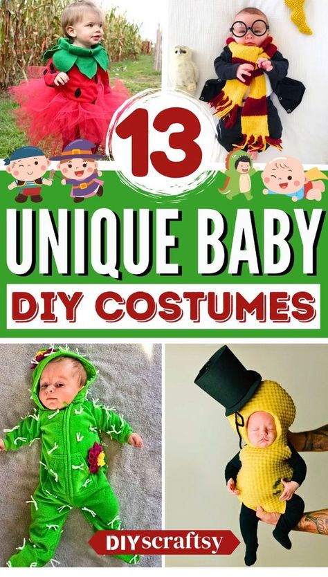 irst Halloween of your newborn and finding inspiration for a handmade newborn costume? Check out this list of 13 DIY baby costume ideas that are very simple to put together, comfortable, and certainly beautifying kiddos. Baby Pinata Costume, Funny Baby Costumes Girl, Easy Diy Infant Halloween Costumes, Homemade Infant Halloween Costumes, Diy Infant Costumes, Baby Costumes Girl Diy, Easy Infant Halloween Costumes, Newborn Diy Halloween Costumes, Infant Diy Halloween Costumes