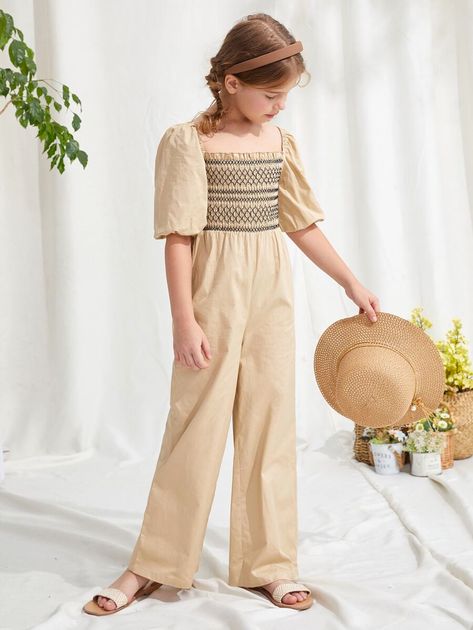 Puff Sleeve Jumpsuit, Normal Fashion, Cotton Frocks, Kids Cuts, Baby Dress Design, Kids Summer Fashion, Zara Girl, Winter 23, Fashion For Kids