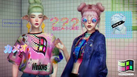 SHIRT- VAPORWAVE TOP - VAPORWAVE Sims 4 Cc Vaporwave, Sims 4 Vaporwave, Vaporwave Shirt, Sims 4 Cc, The Sims 4, The Sims, Sims 4, Mesh, Clothes