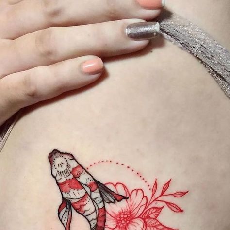 It's an Asian tattoo, a classic koi fish and sakura roses by @Richkidstattoos Favorite Tattoos, Hollywood Blvd, Roses Tattoo, Hollywood Beach, Asian Tattoos, Hollywood Fl, Rose Tattoos, Koi Fish, Koi