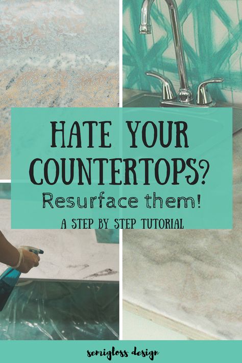 Epoxy Countertops Diy, Redo Countertops, Update Countertops, Affordable Countertops, Countertops Epoxy, Painting Bathroom Countertops, Unique Countertops, Countertop Redo, Countertop Epoxy