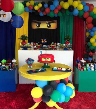 Ninjago Party Decorations, Ninja Party Decorations, Ninja Theme Party, Lego Ninjago Party, Lego Ninjago Birthday, Ninjago Birthday Party, Hotwheels Birthday Party, Ninja Birthday Parties, Ninjago Birthday