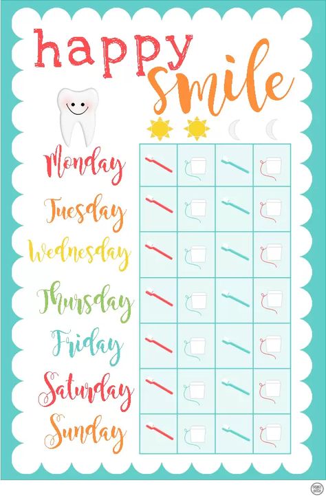 FREE PRINTABLE CHART FOR KID CAVITY FIGHTERS- Making Brushing Teeth FUN! - Uplifting Mayhem Kids Teeth Chart, Teeth Brushing Chart, Tooth Template, Toddler Sticker Chart, Home Behavior Charts, Teeth Chart, Tooth Brushing Chart, Free Printable Behavior Chart, Cavities In Kids