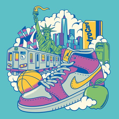 Nike Cartoon, Sneakers Wallpaper, Nike Art, Posca Art, Basketball Art, Sneaker Art, Nike Wallpaper, Cool Wallpapers Cartoon, Shirt Print Design