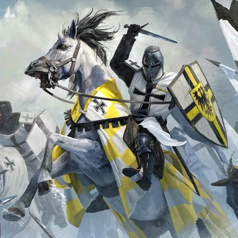 Templar Knight Art, Crusader Wallpaper, Third Crusade, Teutonic Knights, Teutonic Order, Dark Souls Artwork, Anime Knight, Knight Tattoo, Medieval Artwork