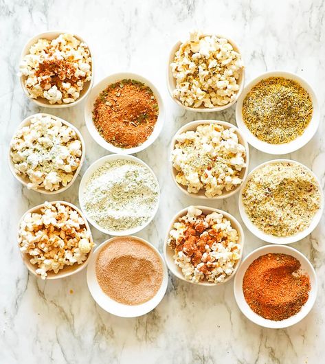 Popcorn Seasoning Ideas, Healthy Popcorn Seasoning, Popcorn Flavoring, Sweet Popcorn Seasoning, Spicy Popcorn Seasoning, Diy Popcorn Seasoning, Homemade Popcorn Seasoning Recipes, Homemade Popcorn Seasoning, Popcorn Seasoning Recipes