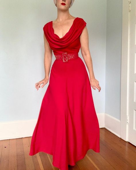 Wasp Waist, Satin Belt, Smaller Waist, Bias Cut Skirt, Draped Neckline, Blood Red, Cinched Waist, Old Money, Capsule Wardrobe