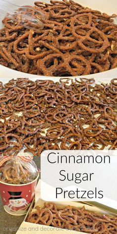 Cinnamon Pretzels, Cinnamon Sugar Pretzels, Pretzel Snacks, Chex Mix Recipes, Ribbed Jacket, Pretzels Recipe, Snack Mix Recipes, Christmas Candy Recipes, Snacks Für Party