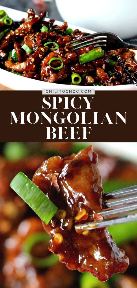 Mongolian Beef And Broccoli Recipe, Spicy Mongolian Beef, Mongolian Sauce, Recipes With Chili Garlic Sauce, Mongolian Beef Recipe, Ginger Beef, Garlic Beef, Mongolian Beef Recipes, Beef Marinade