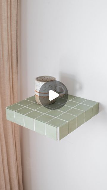 Tile Shelves, Ceramic Tile Colors, Square Tiles, Diy Tile, I Knew It, Square Tile, Floating Shelf, Diy Shelves, Different Colours