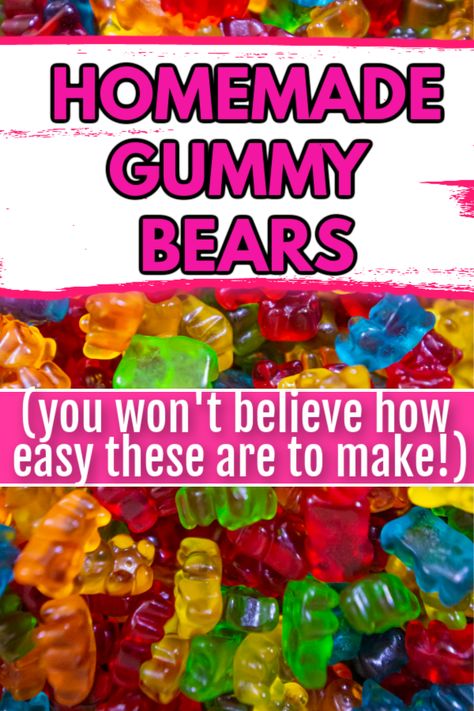 Groovy Treats, Gummy Bear Recipe With Jello, Jello Gummy Bears, Healthy Gummy Bears, How To Make Gummies, Gummy Recipes, Gummy Bear Recipe, Sugar Free Gummy Bears, Making Gummy Bears