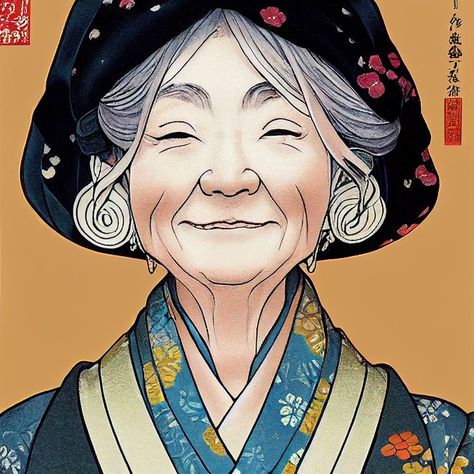 Mandate Of Heaven, Turtle Pond, Japanese Characters, Old Woman, Japanese Women, Iconic Characters, Fantasy Character Design, Female Art, Character Inspiration