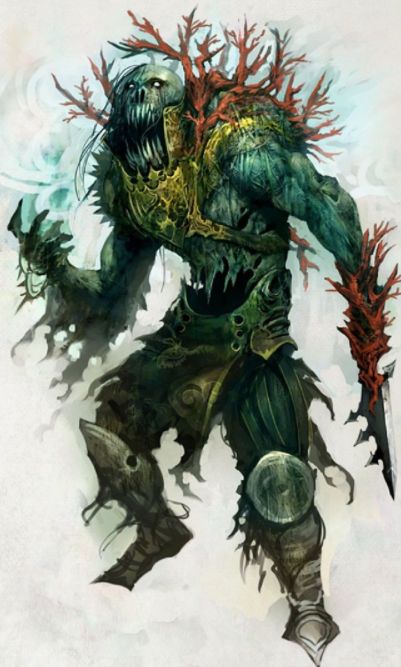 Seafallen (5e Race) - D&D Wiki Creatures Reference, Monsters Dnd, 5e Races, Ocean Monsters, Dnd Monster, Plant Monster, Pirate Books, Lost City Of Atlantis, Monster Ideas