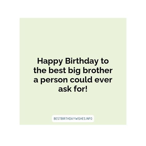 Birthdays are special occasions to show your loved ones how much you care for them. If you have a big brother, the day is an opportunity to make him f... | # #BirthdayWishes Check more at https://www.ehindijokes.com/birthday-wishes-for-big-brother/ Birthday Wishes For Big Brother, Birthday Big Brother, Happy Birthday Big Brother, Friends Quotes, Big Brother, Birthday Wishes, Special Occasion, First Love, The Day