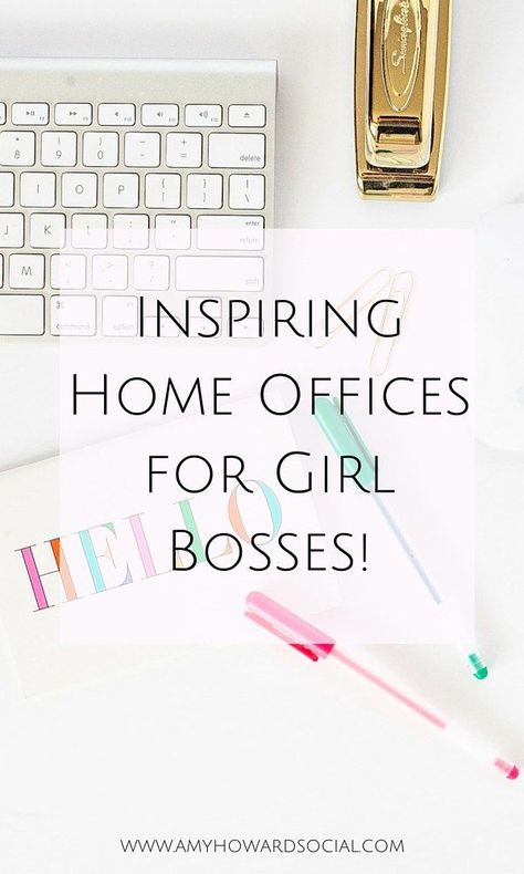 Need some feminine and fabulous home office inspiration? Take a look at these inspiring home offices for girl bosses! Get ready to drool... Boss Lady Office Ideas, Female Office Ideas Classy, Freelancing Ideas, Colorful Environment, Entrepreneur Office, Social Work Offices, Girly Boss, Girl Boss Office, Office Organizing