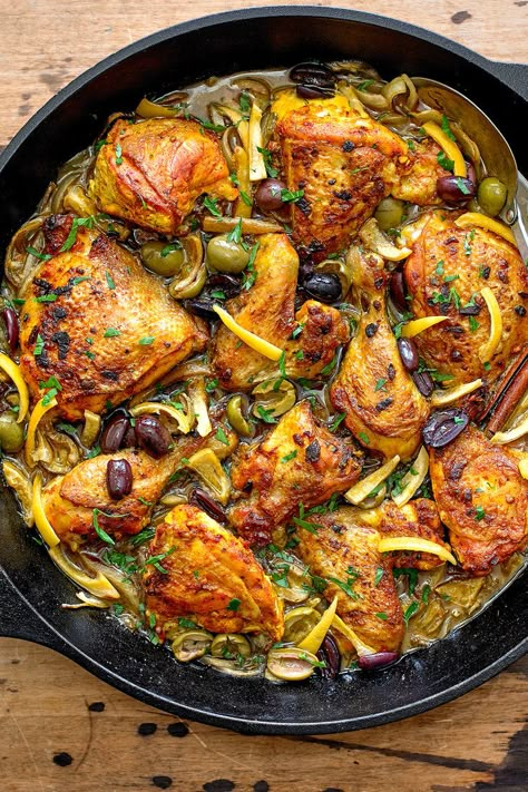 Chicken Tagine With Olives And Preserved Lemons Chicken And Olives, Chicken Tagine, Tagine Recipes, Preserved Lemons, Nyt Cooking, Moroccan Food, God Mat, Chicken Stew, Idee Pasto Sano