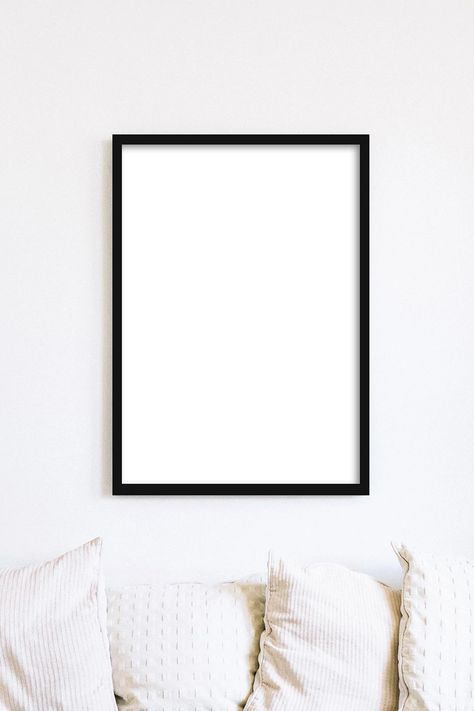 Wall Painting Frames, Simple Gallery Wall, Frame Mockup Free, Above The Couch, Pillow Mockup, Plain Frames, Wall Art Mockup, Mockup Wall, Photo Frame Wallpaper