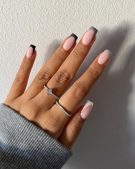 Classy French Tip Nails, Classy French Tip, Best French Manicure, Colored French Nails, Long French Tip Nails, French Manicure Ideas, French Manicure Nail Designs, Colored French Tips, Short French Tip Nails