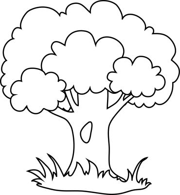 Digital Stamp - Tree Tree Drawing Ideas, Drawing Ideas Trees, Tree For Coloring, Cute Tree Drawing, Draw A Tree, Tree Coloring, Drawing Tree, Tree Pattern, Drawing Trees