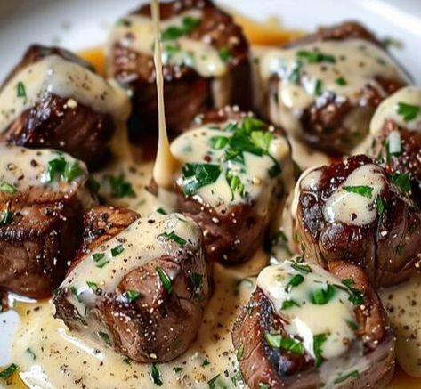 Garlic Butter Beef Tips Instant Pot, Heart Recipes Beef, Garlic Butter Steak Bites With Parmesan Cream Sauce Recipe, Garlic Butter Steak Bites With Parmesan Cream Sauce, Garlic Butter Steak Bites With Parmesan Cream, Garlic Parmesan Steak Bites, Steak Bites Marinade, Steak Fondue, Steak Bites With Cream Sauce