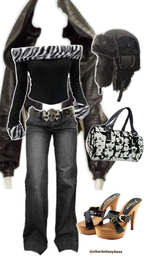 Y2K fashion 2000 Emo, Y2k Girl, Trashy Y2k, 2000s Fashion Outfits, Fashion Fits, 2000s Fashion, Fashion Outfit, Pants Outfit, Cute Casual Outfits