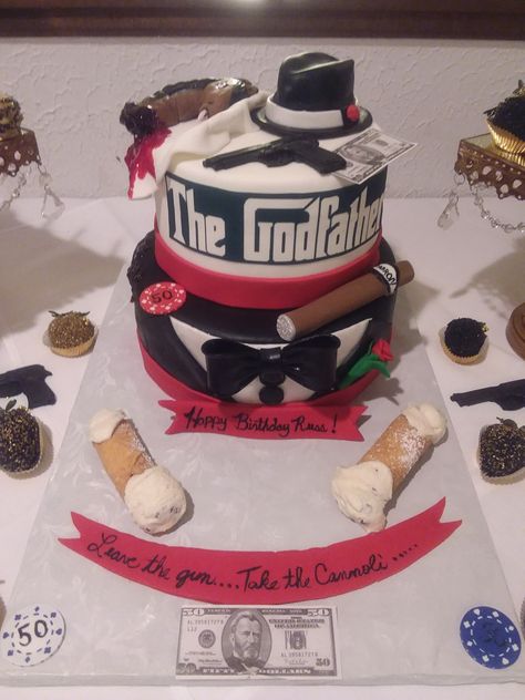 Godfather Cake, Movie Cake, Film Cake, Movie Cakes, God Father, Rapper Quotes, Cake Inspo, Party Entertainment, Cannoli